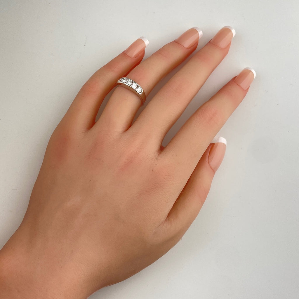 メレダイヤ デザインリング プラチナ 指輪 リング 11.5号 Pt900 ダイヤモンド レディース 【中古】nbjwl