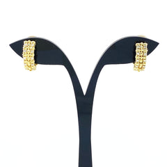 メレダイヤ デザインイヤリング YG イエローゴールド 2way ピアス イヤリング K18 ダイヤモンド レディース 【中古】nbjwl