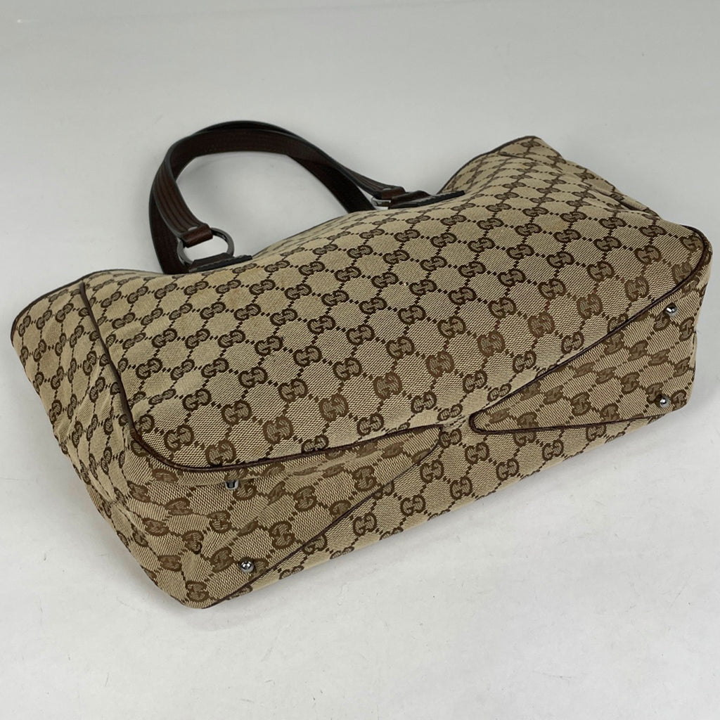 グッチ GG柄 トートバッグ ハンドバッグ トートバッグ GGキャンバス ブラウン 113017 レディース 【中古】brbag