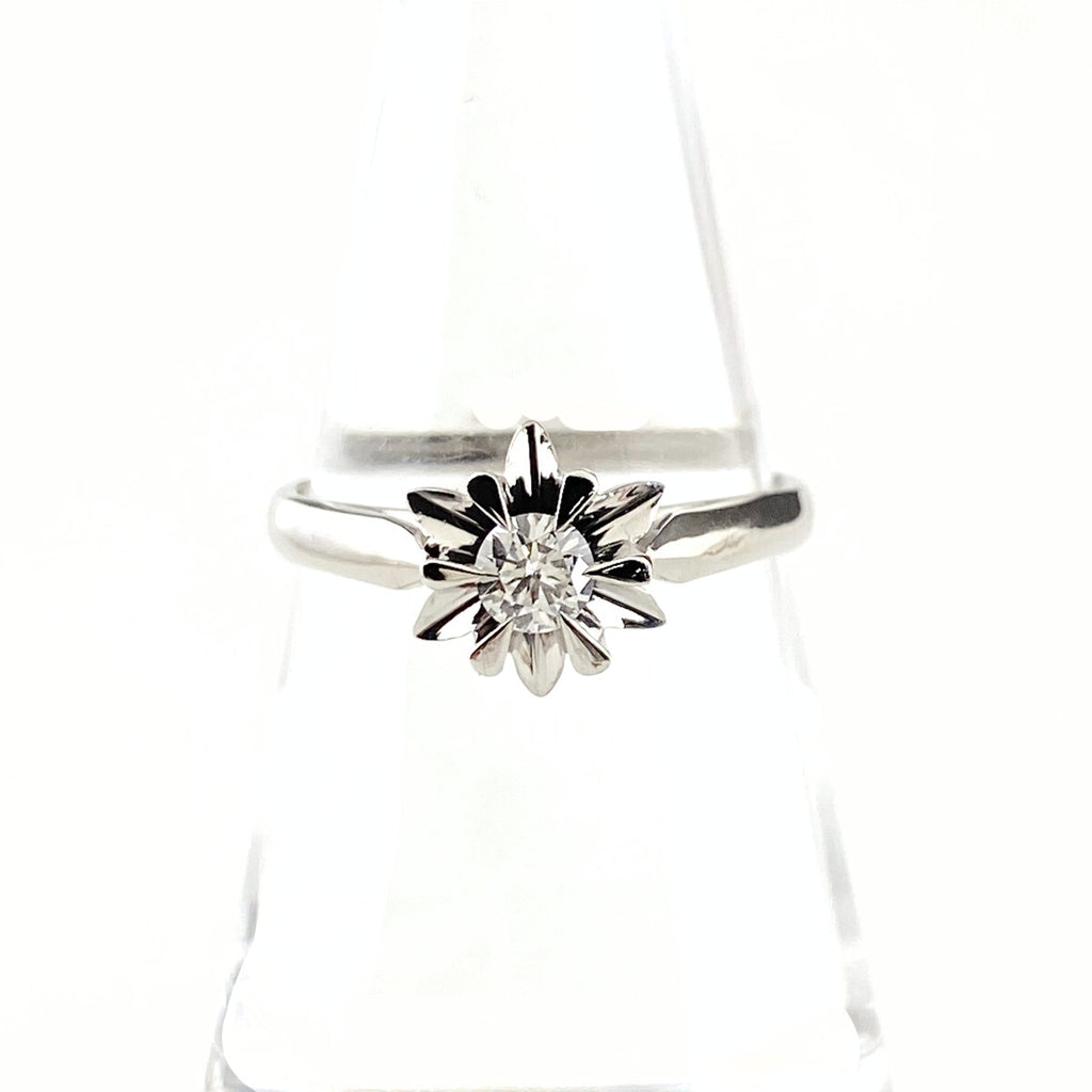 メレダイヤ デザインリング プラチナ 指輪 リング 13.5号 Pt900 ダイヤモンド レディース 【中古】nbjwl