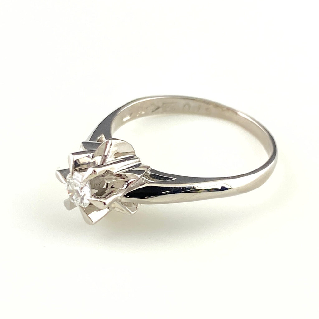 メレダイヤ デザインリング プラチナ 指輪 リング 13.5号 Pt900 ダイヤモンド レディース 【中古】nbjwl