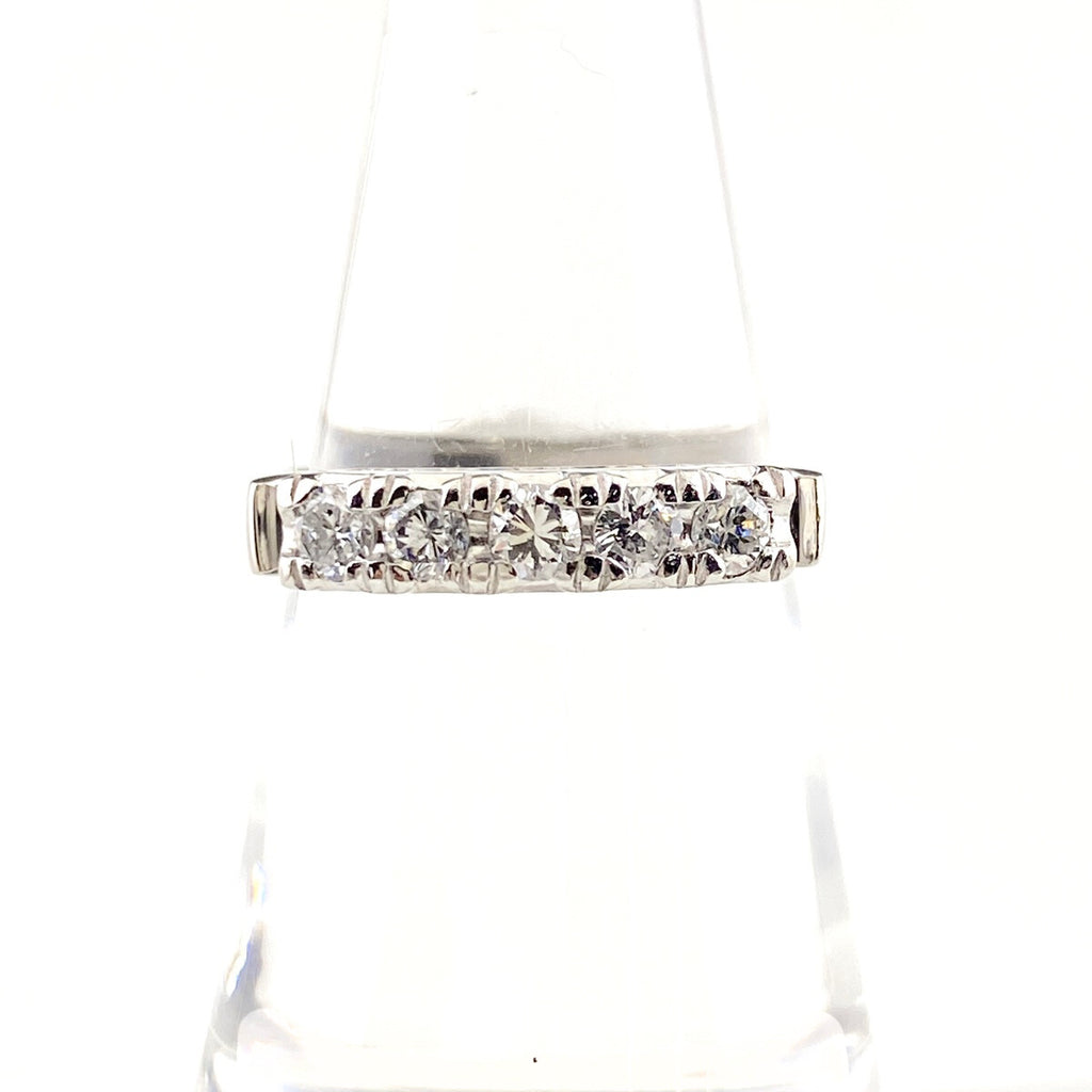 メレダイヤ デザインリング プラチナ 指輪 リング 13号 Pt900 ダイヤモンド レディース 【中古】nbjwl