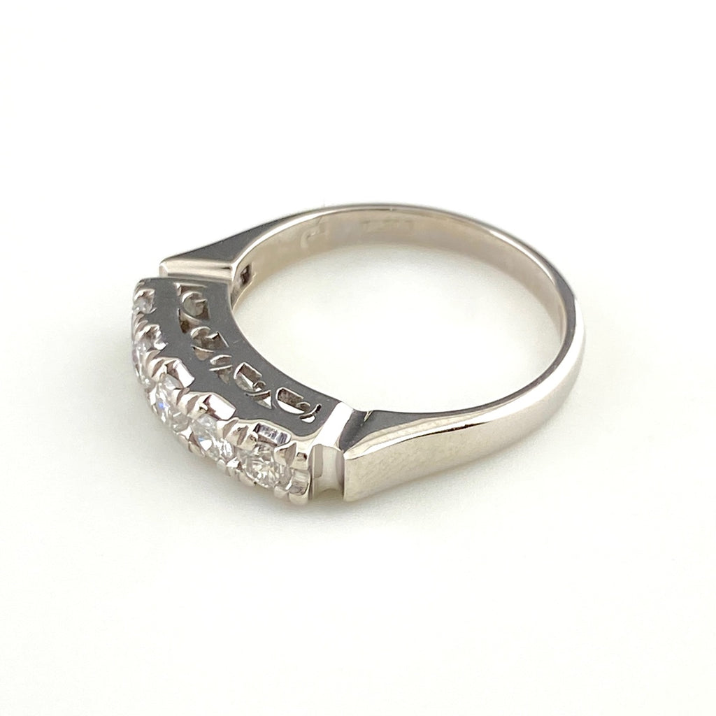 メレダイヤ デザインリング プラチナ 指輪 リング 13号 Pt900 ダイヤモンド レディース 【中古】nbjwl