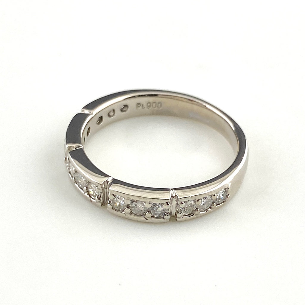 メレダイヤ デザインリング プラチナ 指輪 リング 10号 Pt900 ダイヤモンド レディース 【中古】nbjwl