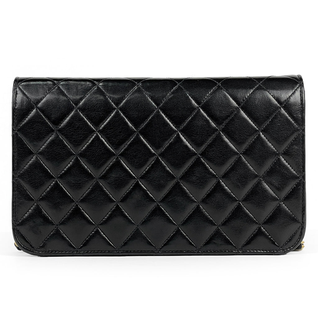 シャネル マトラッセ シングルフラップ チェーン ショルダーバッグ ココマーク フルフラップ ショルダーバッグ レザー ブラック レディース 【中古】brbag