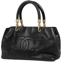 シャネル ハンドバッグ レザー ブラック レディース 中古 brbag