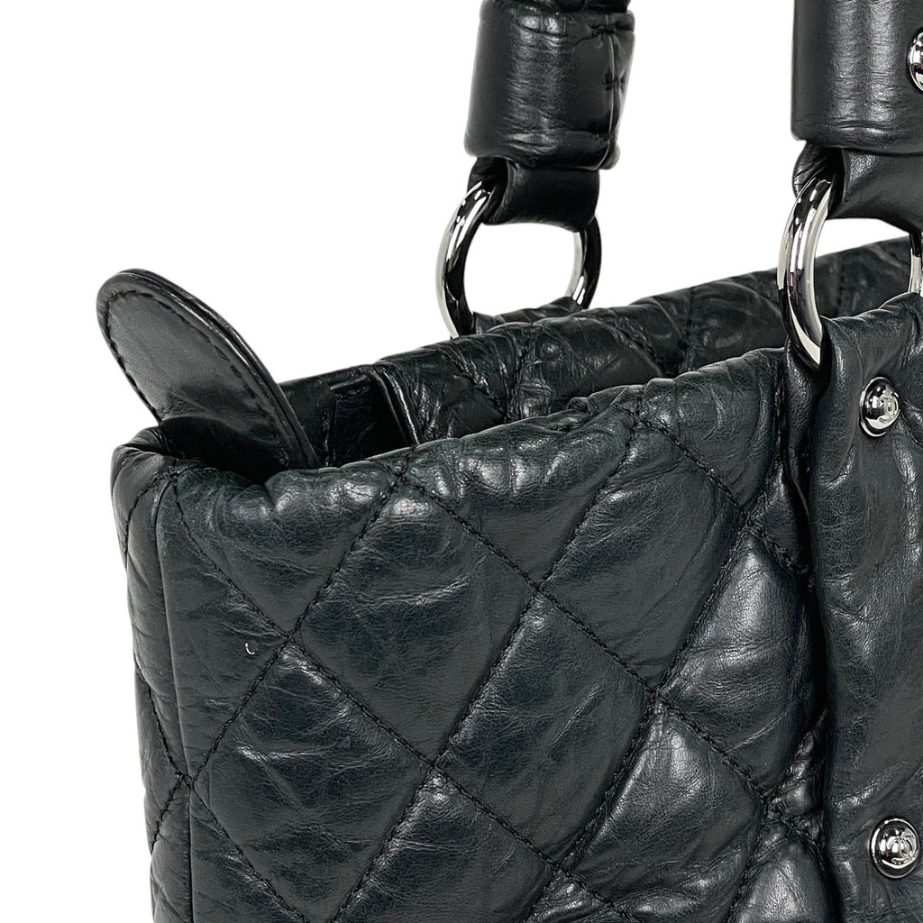 シャネル ココマーク チェーン トートバッグ ショルダーバッグ トートバッグ レザー ブラック レディース 【中古】brbag