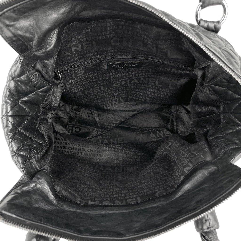 シャネル ココマーク チェーン トートバッグ ショルダーバッグ トートバッグ レザー ブラック レディース 【中古】brbag