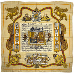 エルメス カレ90 IN SALZBURG ザルツブルグにて スカーフ シルク イエロー マルチカラー レディース 【中古】brbag