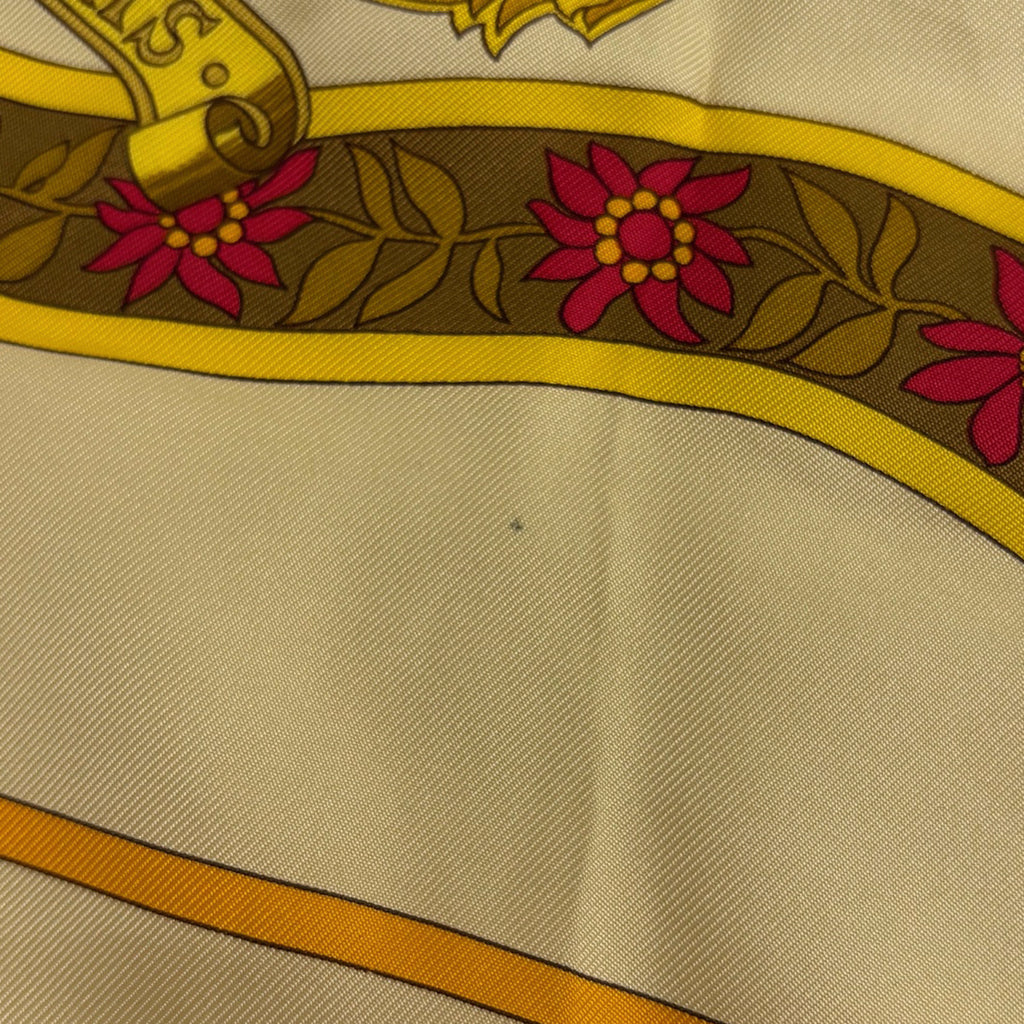 エルメス カレ90 IN SALZBURG ザルツブルグにて スカーフ シルク イエロー マルチカラー レディース 【中古】brbag