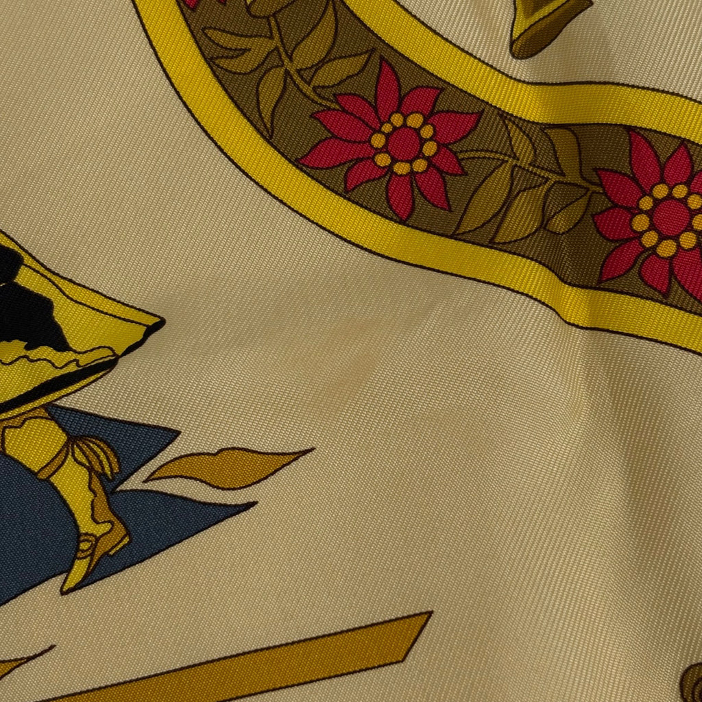 エルメス カレ90 IN SALZBURG ザルツブルグにて スカーフ シルク イエロー マルチカラー レディース 【中古】brbag