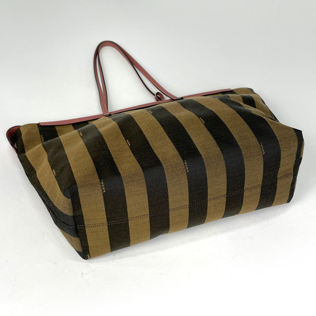 フェンディ ペカン柄 トートバッグ 肩掛け ショルダーバッグ トートバッグ キャンバス ブラウン 8BH185 レディース 【中古】brbag