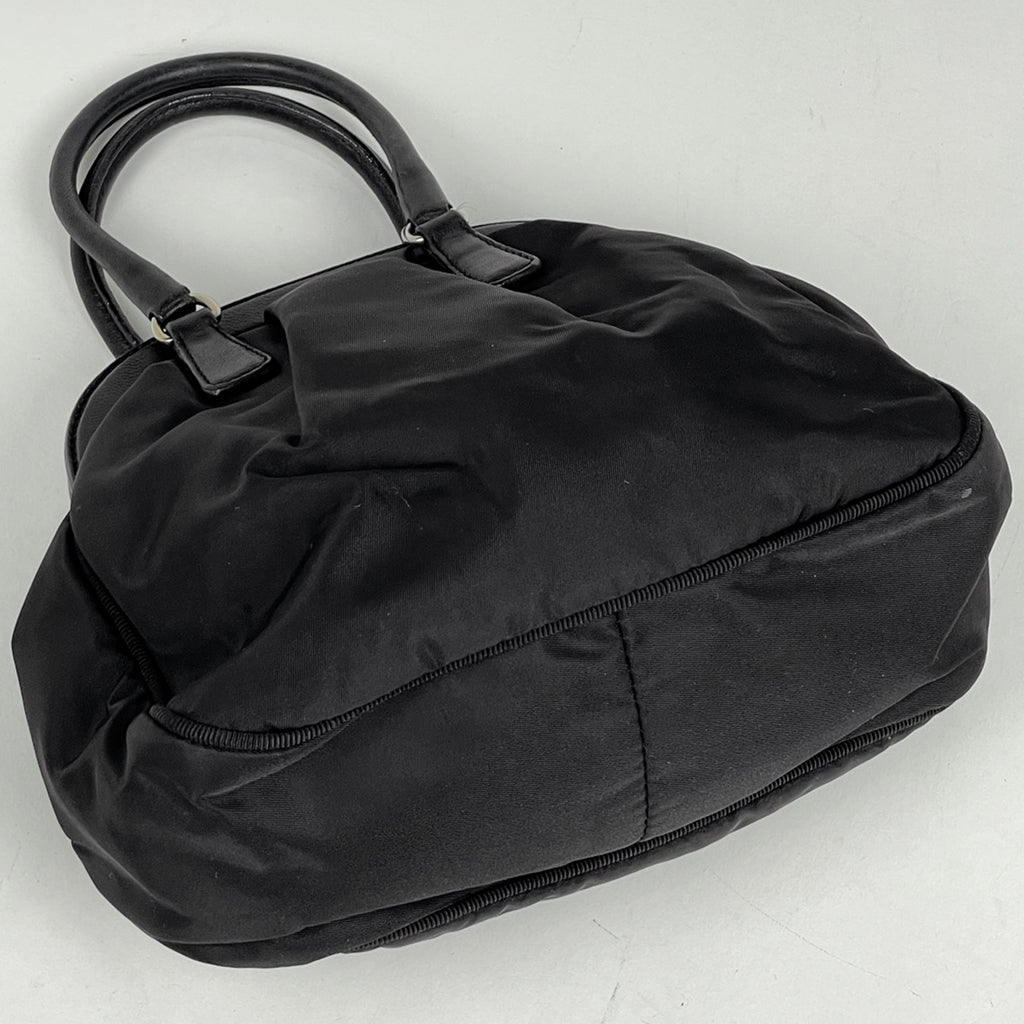 プラダ ロゴプレート ハンドバッグ ビジュー ハート ハンドバッグ ナイロン ネロ(ブラック) レディース 【中古】brbag
