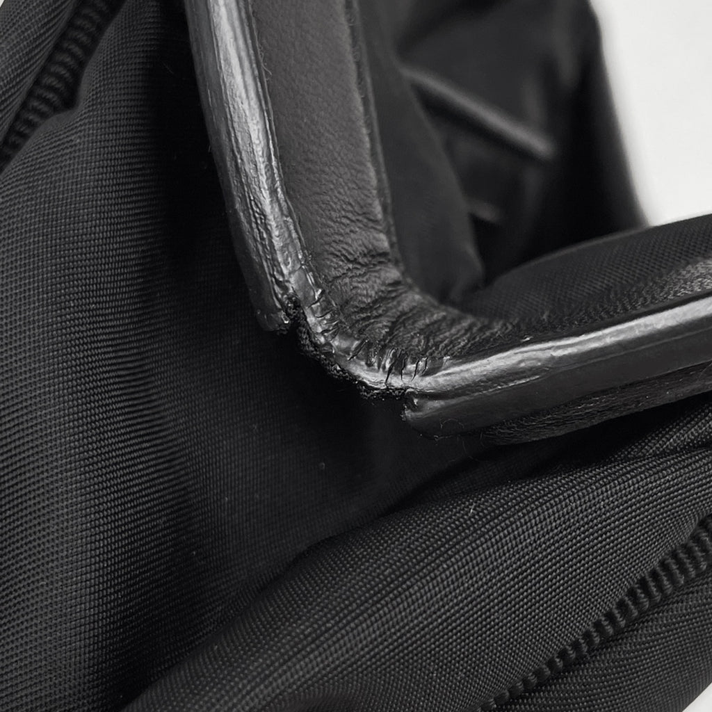 プラダ ロゴプレート ハンドバッグ ビジュー ハート ハンドバッグ ナイロン ネロ(ブラック) レディース 【中古】brbag