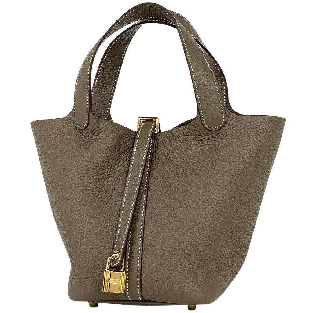 エルメス ピコタンロック PM ミニバッグ ハンドバッグ トリヨンクレマンス エトゥープ K レディース 【中古】brbag