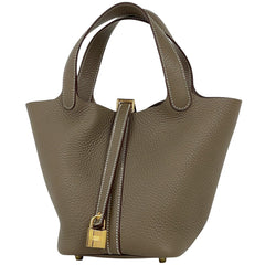 エルメス ピコタンロック PM ミニバッグ ハンドバッグ トリヨンクレマンス エトゥープ K レディース 【中古】brbag