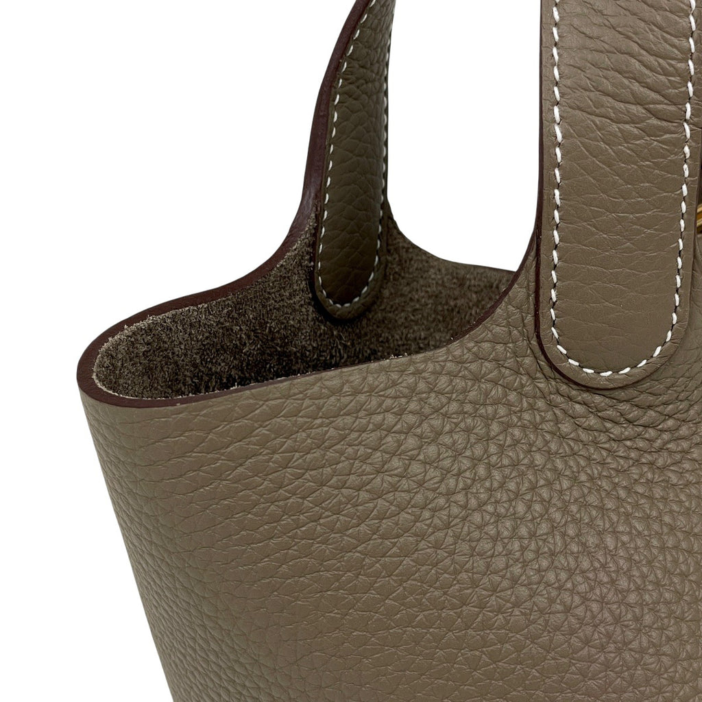 エルメス ピコタンロック PM ミニバッグ ハンドバッグ トリヨンクレマンス エトゥープ K レディース 【中古】brbag