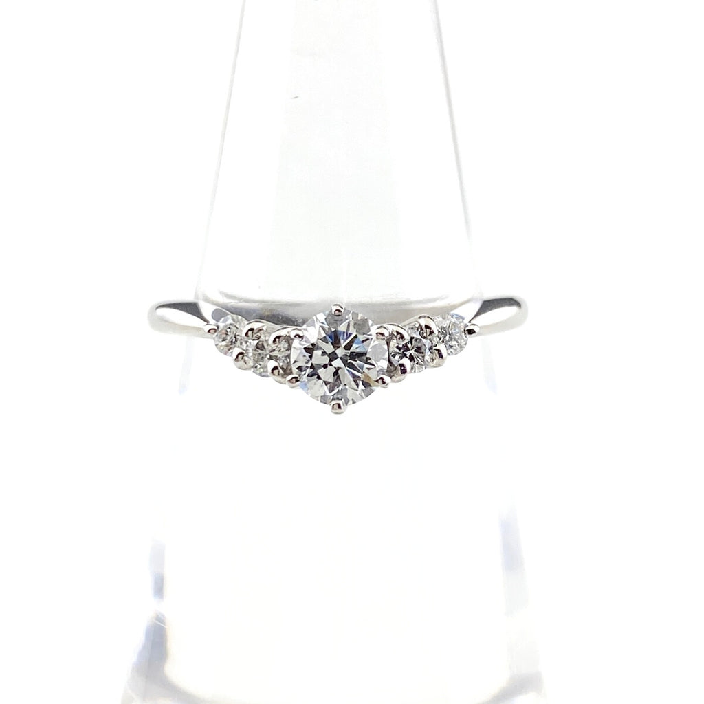 ダイヤモンド デザインリング プラチナ 指輪 メレダイヤ リング 9.5号 Pt900 ダイヤモンド レディース 【中古】nbjwl