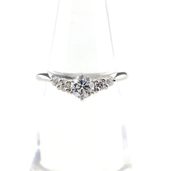 ダイヤモンド デザインリング プラチナ 指輪 メレダイヤ リング 9.5号 Pt900 ダイヤモンド レディース 【中古】nbjwl