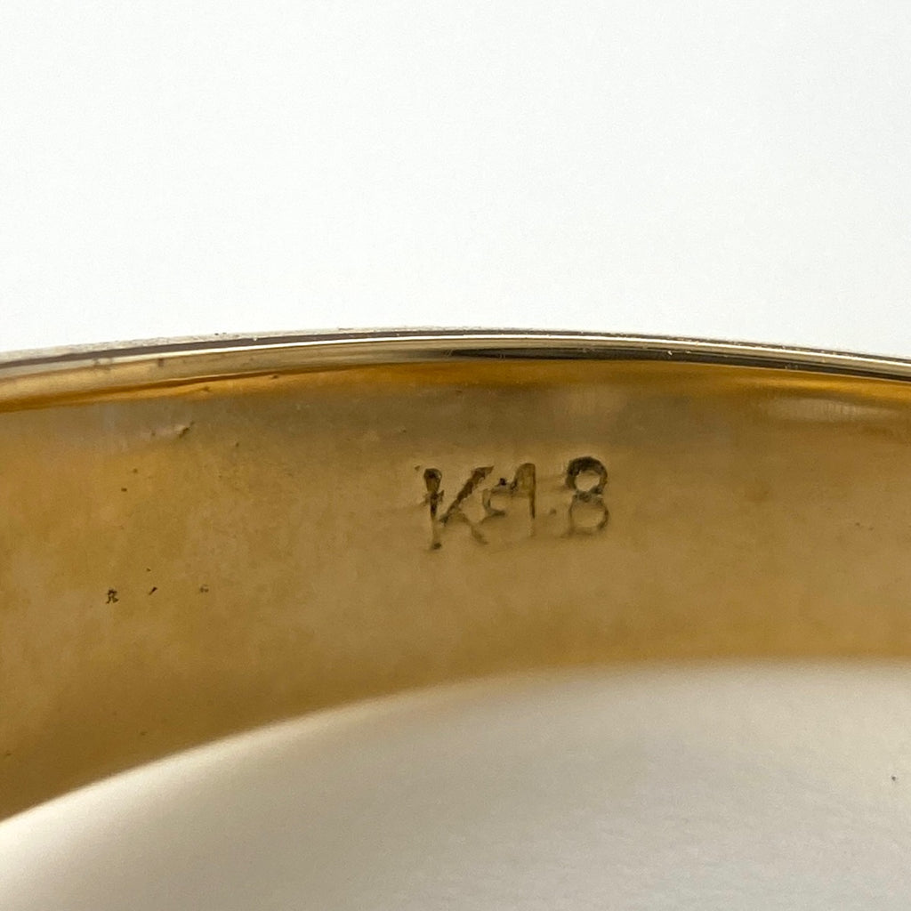 メレダイヤ デザインリング YG イエローゴールド 指輪 リング 10.5号 K18 ダイヤモンド レディース 【中古】nbjwl