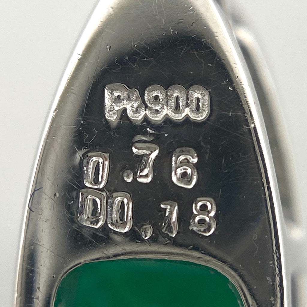 エメラルド デザインネックレス プラチナ ペンダント メレダイヤ ダイヤモンド ネックレス Pt900 Pt850 エメラルド レディース 【中古】nbjwl