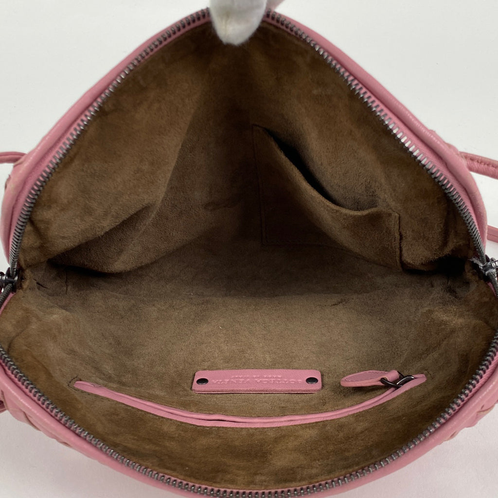 ボッテガヴェネタ イントレチャート ショルダーバッグ ナッパ 斜め掛け ショルダーバッグ レザー ピンク 245354 レディース 【中古】brbag