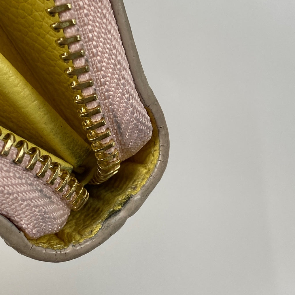 ルイ・ヴィトン ジッピーウォレット ラウンドファスナー 長財布 モノグラムアンプラント ピンク イエロー M81279 レディース 【中古】brbag