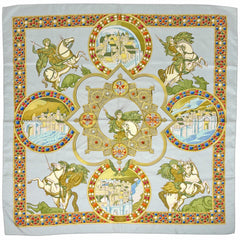 エルメス カレ90 LE TRIOMPHE DU PALADIN スカーフ シルク レディース ブランドバッグ・小物 【中古】brbag