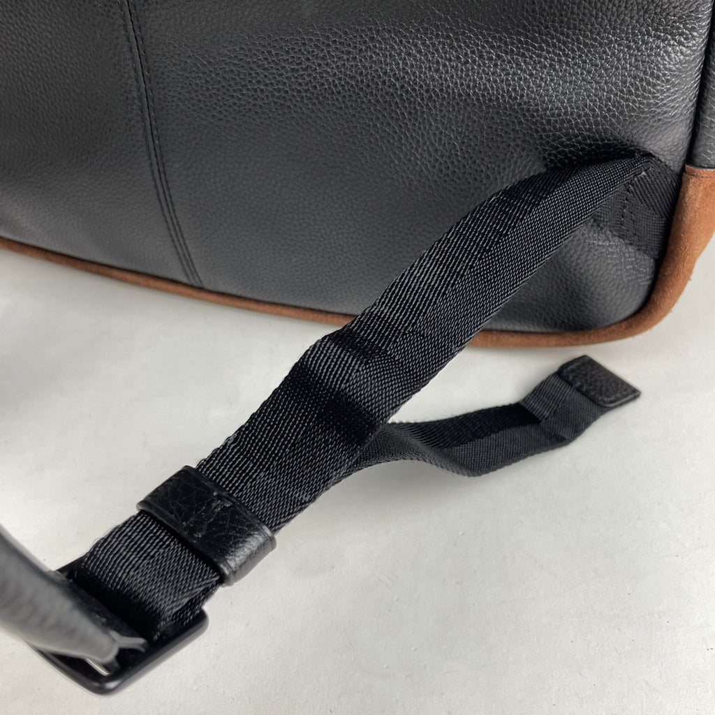 コーチ ロゴ リュックサック バックパック デイパック ヴァーシティ リュック レザー ブラック 71994 メンズ 【中古】brbag