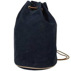 エルメス ポロション ミミル PM 巾着型 Hロゴ ショルダーバッグ キャンバス ネイビー レディース 【中古】brbag