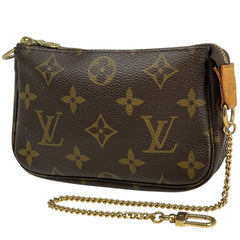 ルイ・ヴィトン ミニ ポシェット アクセソワール メイク コスメ アクセサリーポーチ モノグラム ブラウン M58009 レディース 【中古】brbag