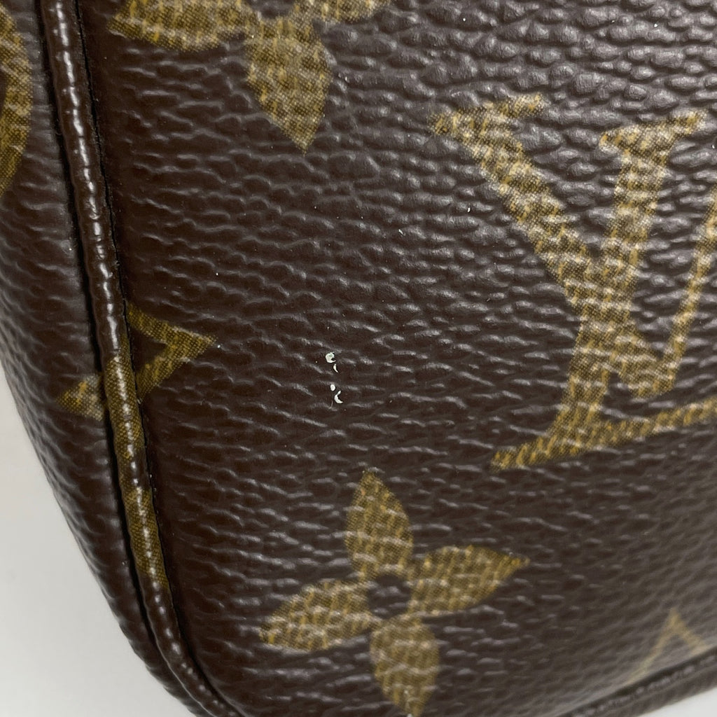 ルイ・ヴィトン ミニ ポシェット アクセソワール メイク コスメ アクセサリーポーチ モノグラム ブラウン M58009 レディース 【中古】brbag