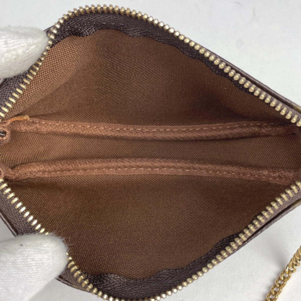 ルイ・ヴィトン ミニ ポシェット アクセソワール メイク コスメ アクセサリーポーチ モノグラム ブラウン M58009 レディース 【中古】brbag