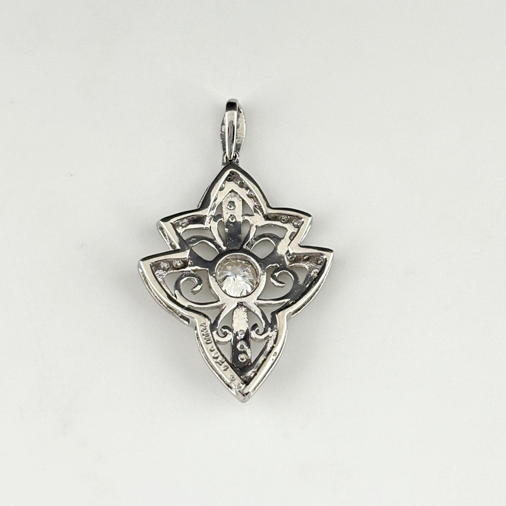 ダイヤモンド デザインペンダントトップ プラチナ メレダイヤ ペンダントトップ Pt900 ダイヤモンド レディース 【中古】nbjwl
