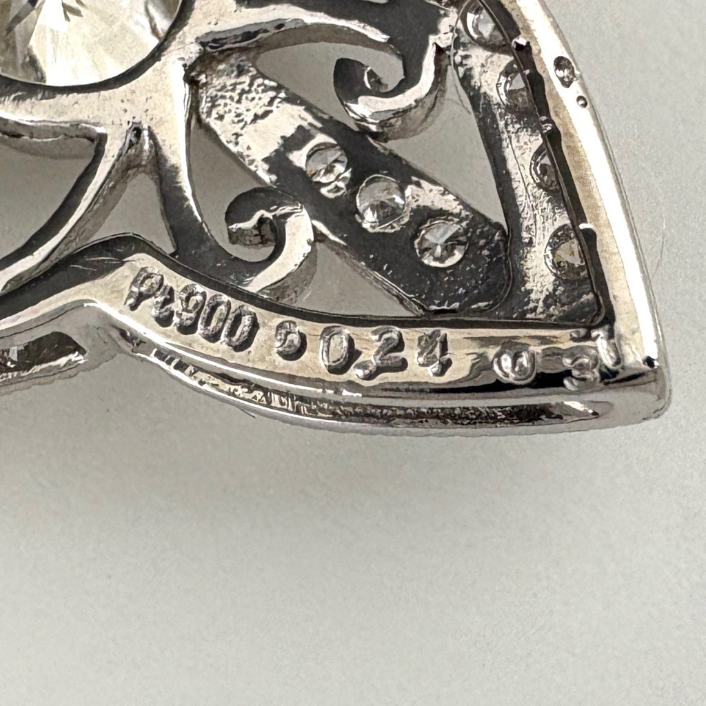 ダイヤモンド デザインペンダントトップ プラチナ メレダイヤ ペンダントトップ Pt900 ダイヤモンド レディース 【中古】nbjwl