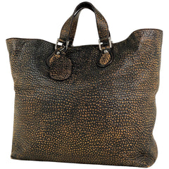 グッチ ロゴ トートバッグ ハンドバッグ トートバッグ レザー ブラウン 298186 レディース 【中古】brbag