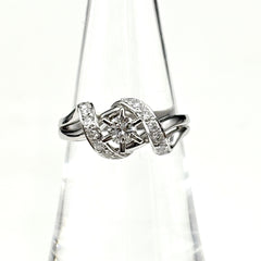 ダイヤモンド デザインリング プラチナ 指輪 メレダイヤ リング 12号 Pt900 ダイヤモンド レディース ノンブランドジュエリー 【中古】nbjwl