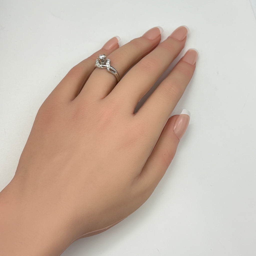 ダイヤモンド デザインリング プラチナ 指輪 メレダイヤ リング 12号 Pt900 ダイヤモンド レディース ノンブランドジュエリー 【中古】nbjwl