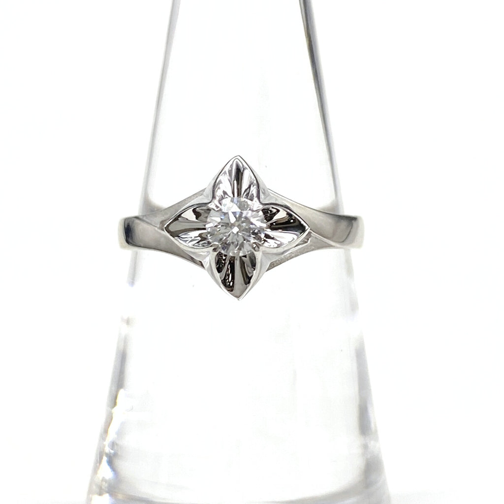 ダイヤモンド デザインリング プラチナ 指輪 リング 12号 Pt900 ダイヤモンド レディース 【中古】nbjwl