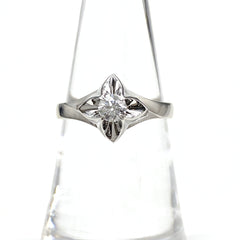 ダイヤモンド デザインリング プラチナ 指輪 リング 12号 Pt900 ダイヤモンド レディース 【中古】nbjwl