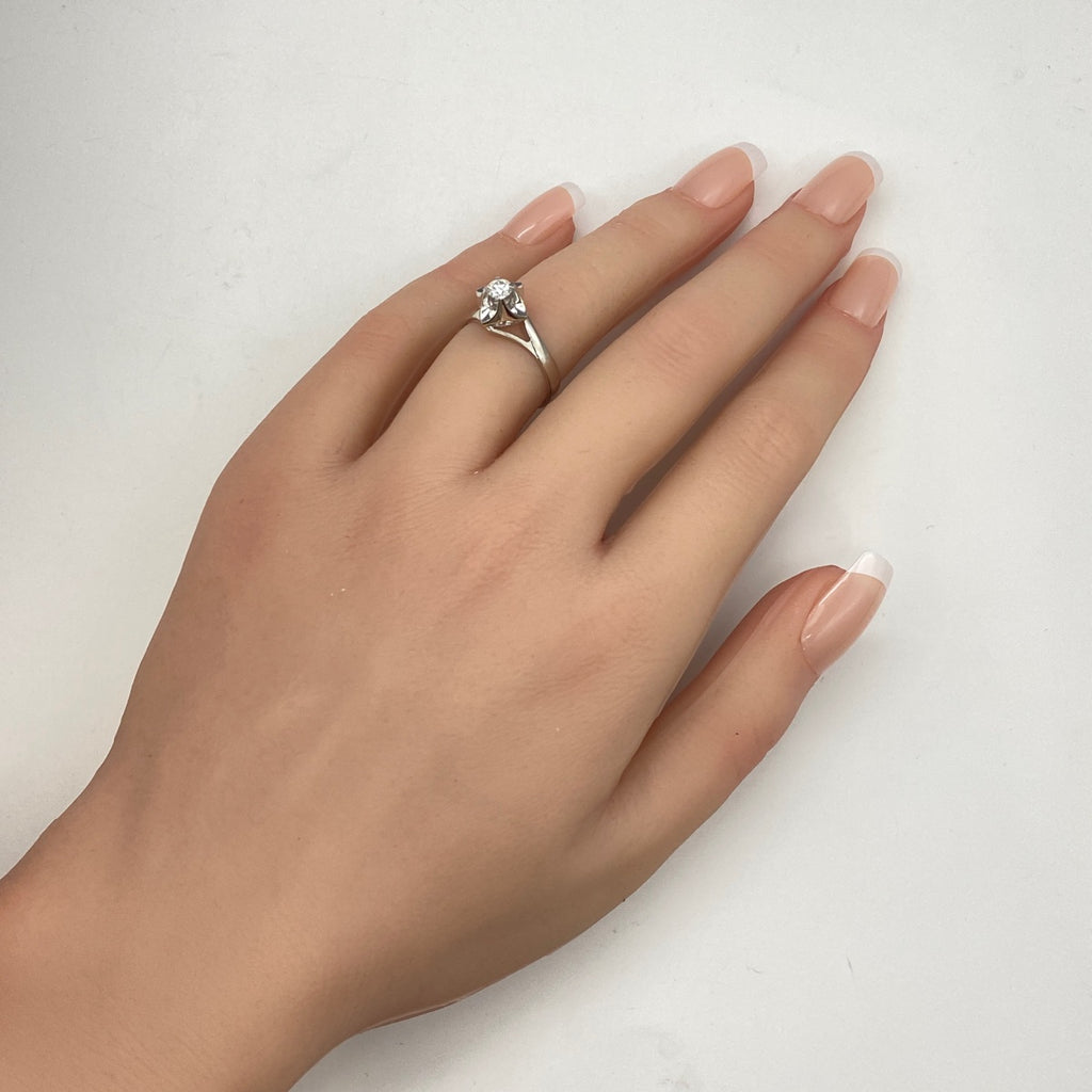 ダイヤモンド デザインリング プラチナ 指輪 リング 12号 Pt900 ダイヤモンド レディース 【中古】nbjwl