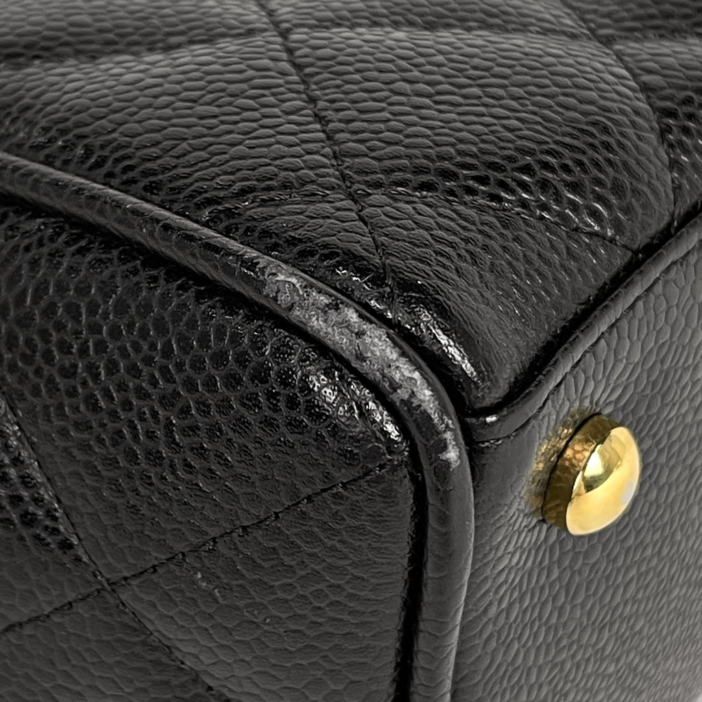シャネル ココマーク ハンドバッグ マトラッセ ミニボストンバッグ ハンドバッグ キャビアスキン ブラック A20996 レディース 【中古】brbag