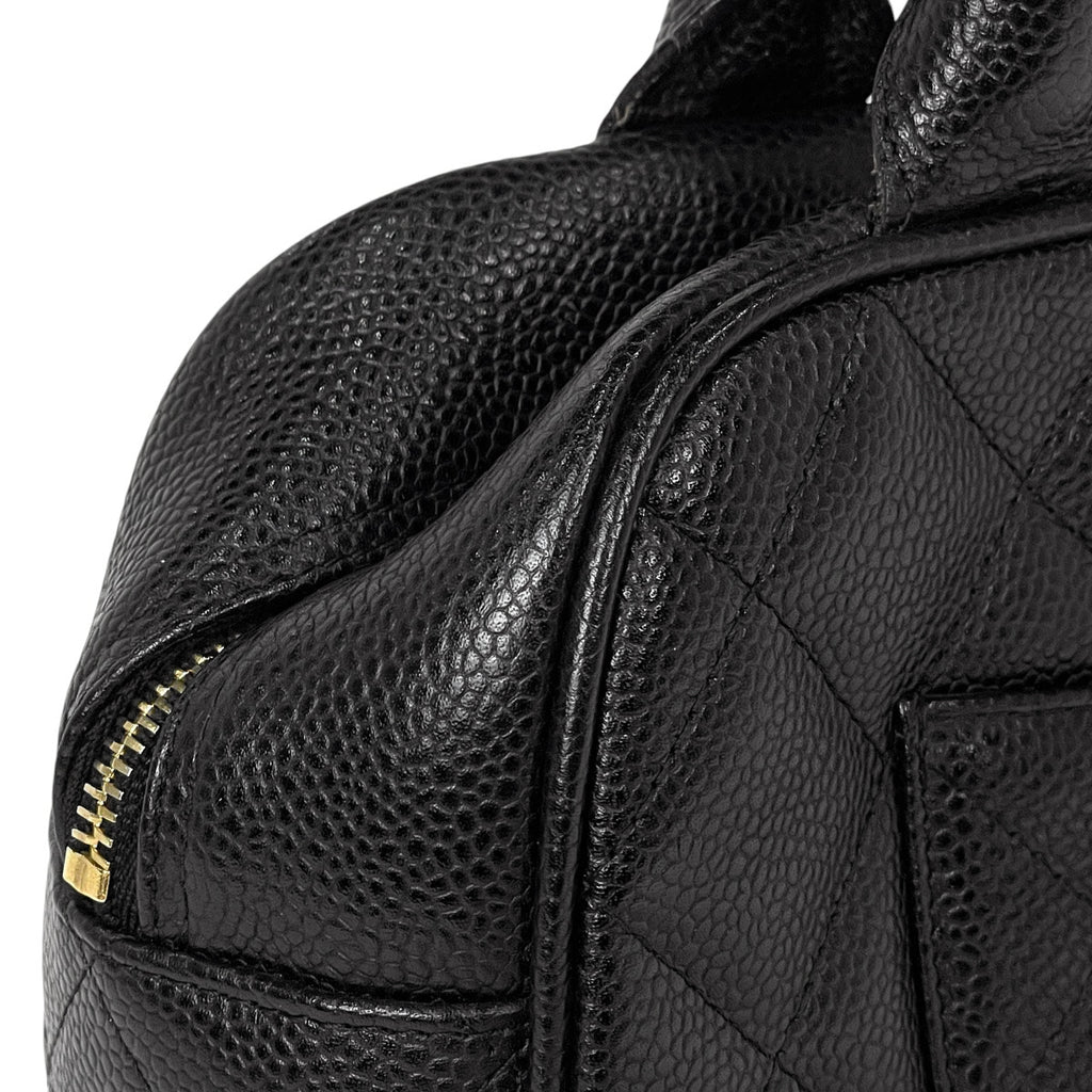 シャネル ココマーク ハンドバッグ マトラッセ ミニボストンバッグ ハンドバッグ キャビアスキン ブラック A20996 レディース 【中古】brbag