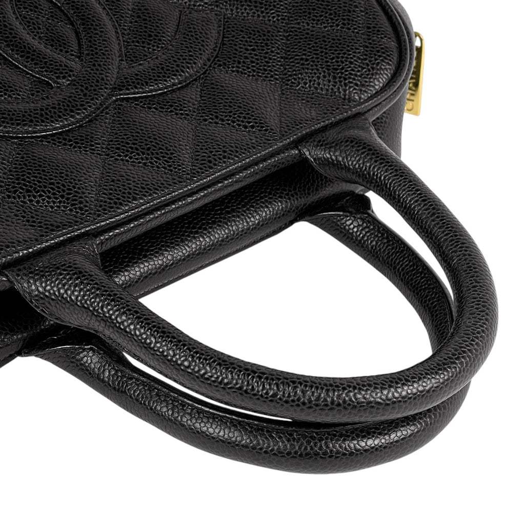 シャネル ココマーク ハンドバッグ マトラッセ ミニボストンバッグ ハンドバッグ キャビアスキン ブラック A20996 レディース 【中古】brbag