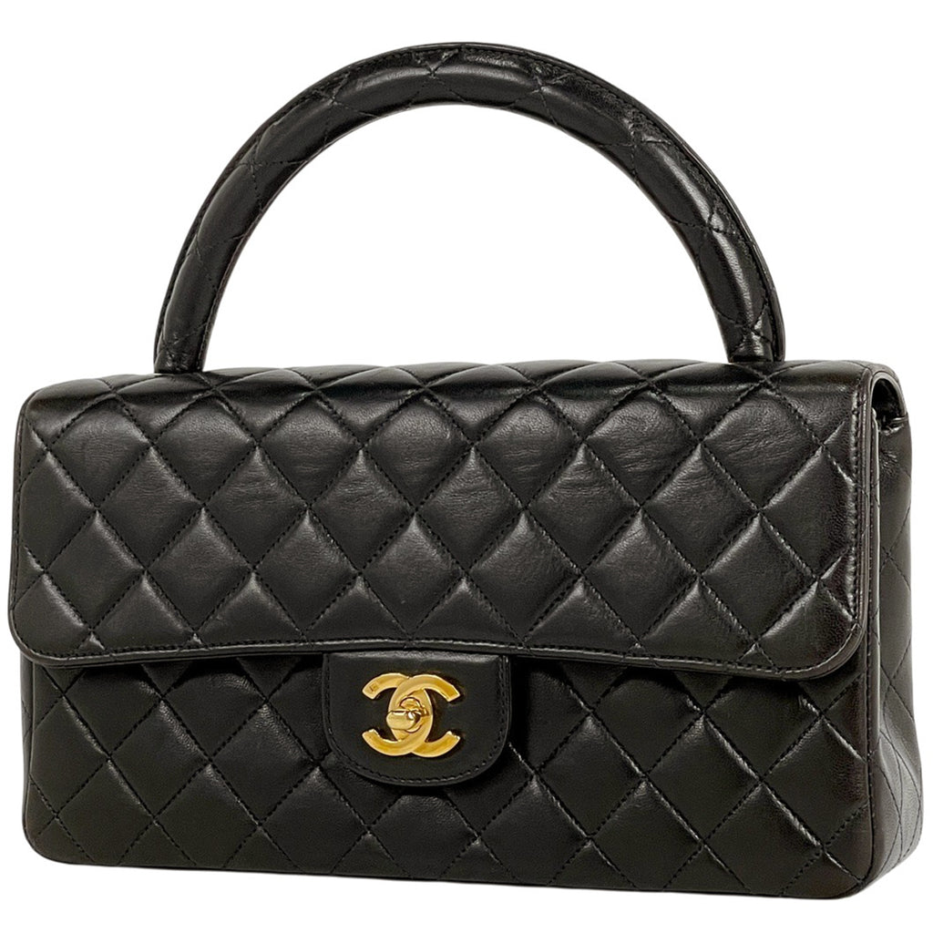 シャネル ココマーク ハンドバッグ 親子バッグ マトラッセ ハンドバッグ レザー ブラック A04193 レディース 【中古】brbag