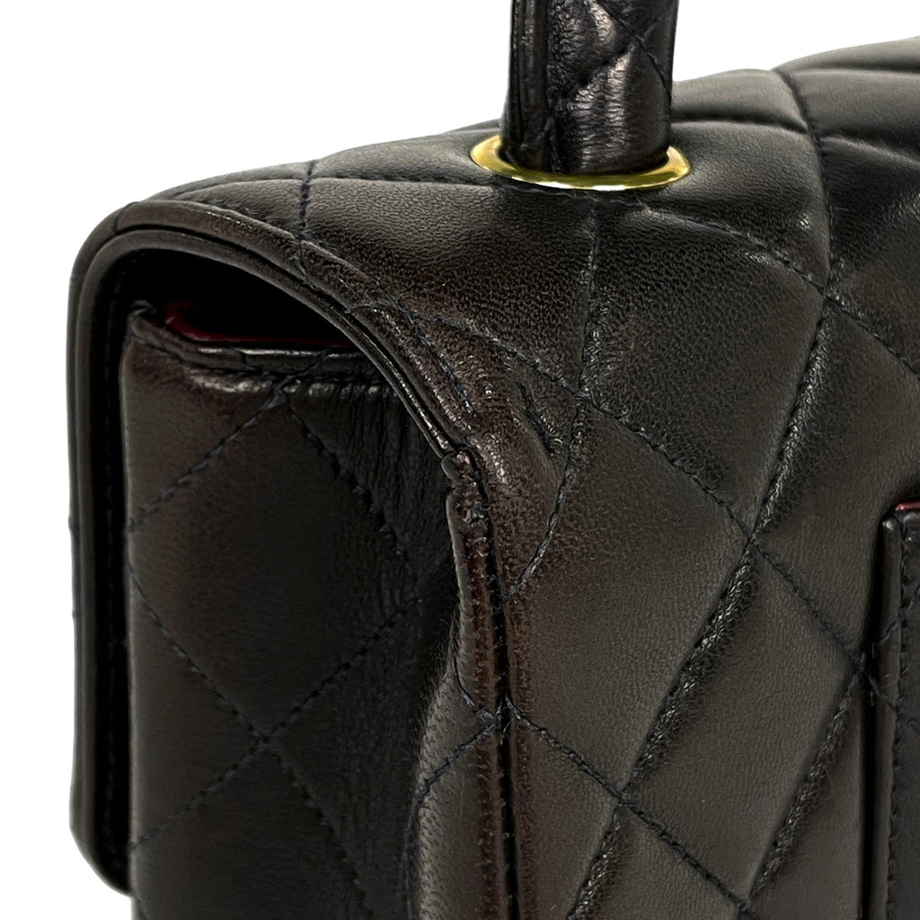 シャネル ココマーク ハンドバッグ 親子バッグ マトラッセ ハンドバッグ レザー ブラック A04193 レディース 【中古】brbag