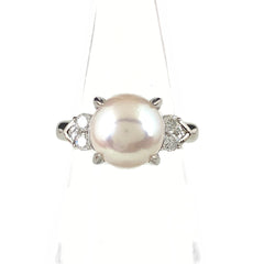 Pt850 パール リング 5.5号 8.8mm レディース 中古 nbjwl