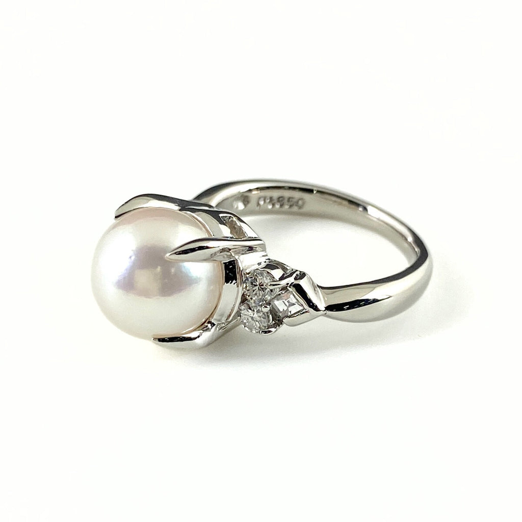 Pt850 パール リング 5.5号 8.8mm レディース 中古 nbjwl