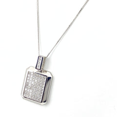 メレダイヤ デザインネックレス プラチナ ペンダント ネックレス K18 Pt850 ダイヤモンド レディース 【中古】brjwl