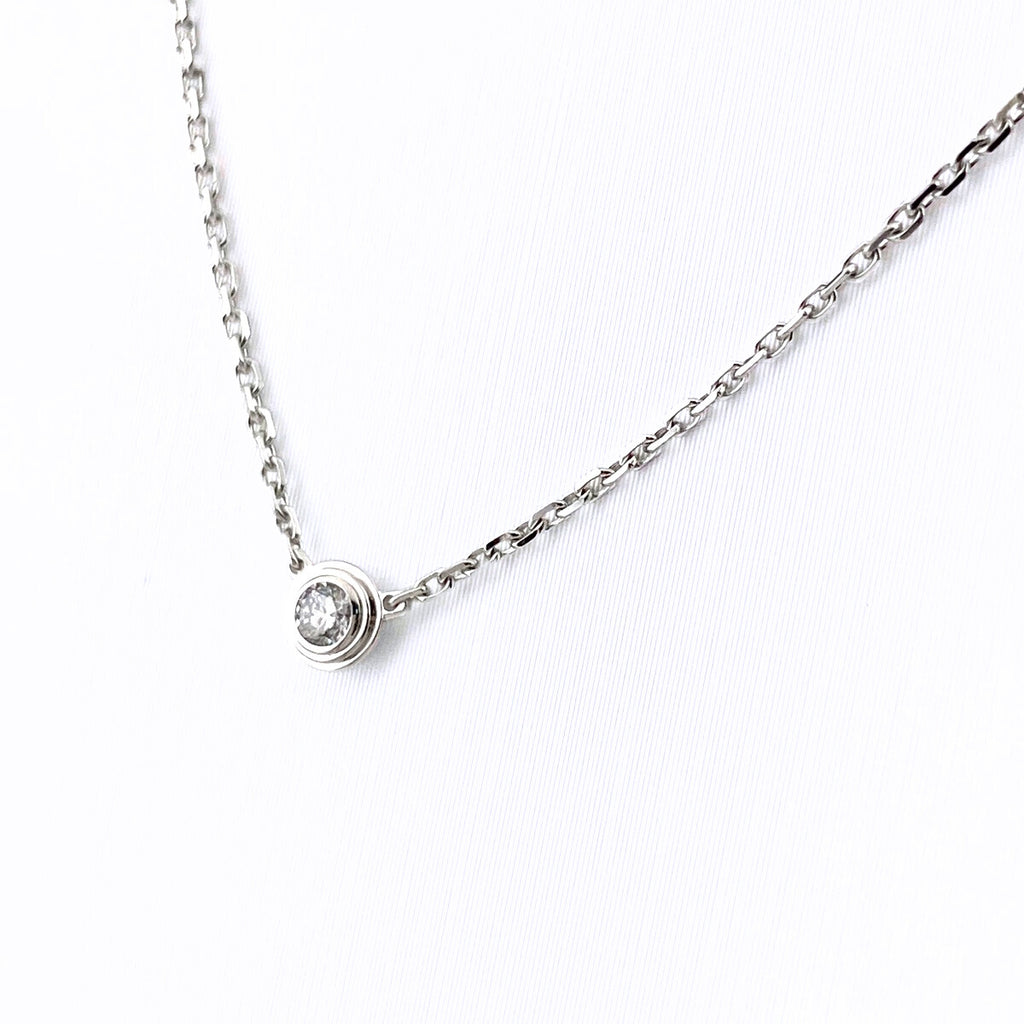 カルティエ ダムール ネックレス ペンダント ネックレス 750 ダイヤモンド レディース 【中古】brjwl